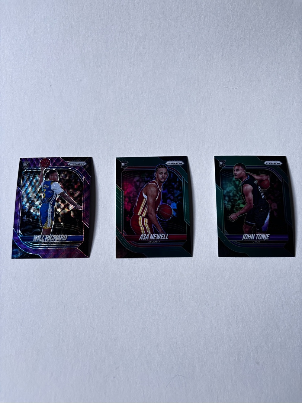 2025-26 Panini Prizm Basketball RC Lot Will Richard Prizm Asa Newell John Tonje
